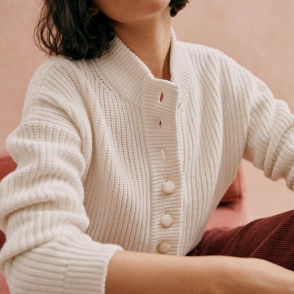 Sezane Lucas Jumper in Ecru, M - Picture 5 of 14